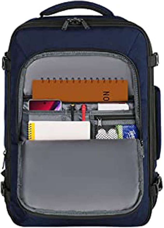 Vancropak 35L Traveling Backpack, Airplane Approved Travel Carry on Bag hand luggage, Water Resistant Lightweight Luggage Suitcase Backpack Overnight Weekender Business Daypack Bag for Men Women, Blue