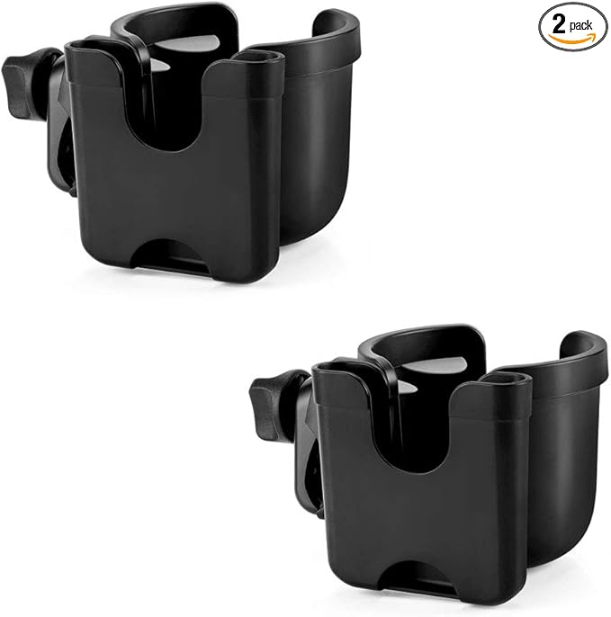Accmor Stroller Cup Holder with Phone Holder, Bike Cup Holder, Universal Cup Holder for Uppababy Nuna Doona Strollers, 2-in-1 Cup Phone Holder for Stroller Bike Wheelchair Walker Accessory