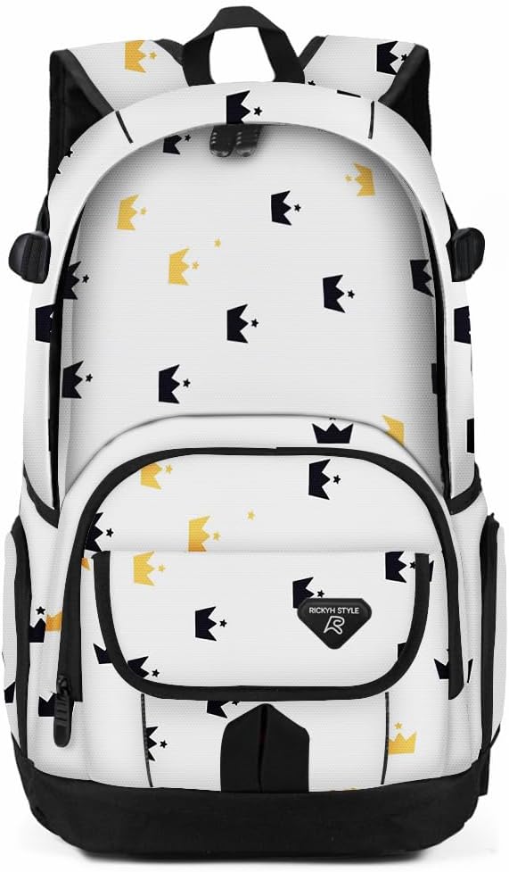 rickyh style School Backpack Travel Bag for Men & Women Lightweight College Back Pack with Laptop Compartmen