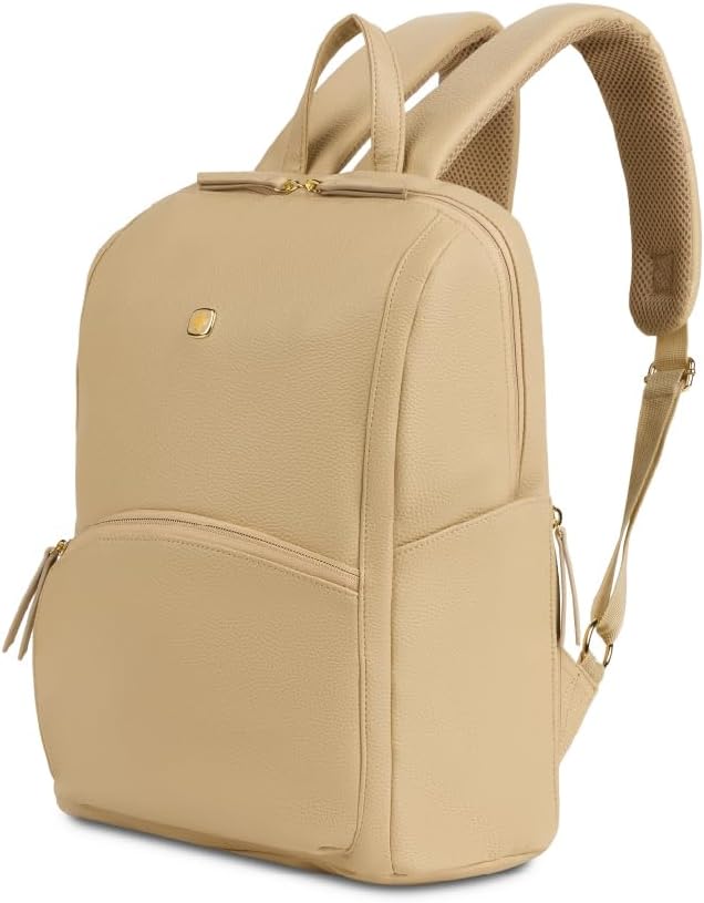 SwissGear Serenity Luxe Women's Laptop Backpack, Laptop Bag Fits Most 13-Inch Laptops, Taupe, 16 Inches