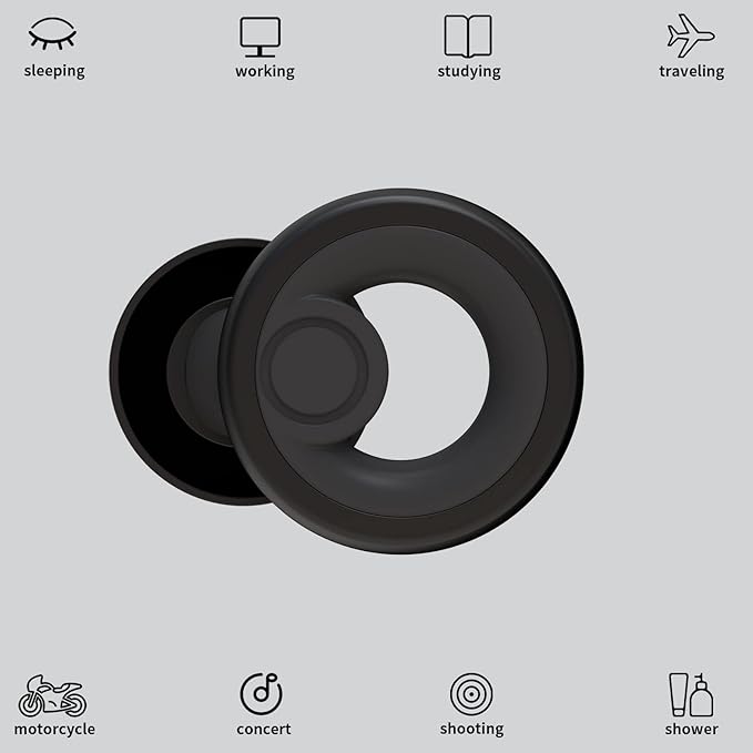Ear Plugs for Noise Cancelling Ear Protection EarPlugs for Sleep,Concerts,Work,Study,8 Size Eartips with Small Box,Perfect -30dB Silicone Earplugs for Noise Reduction