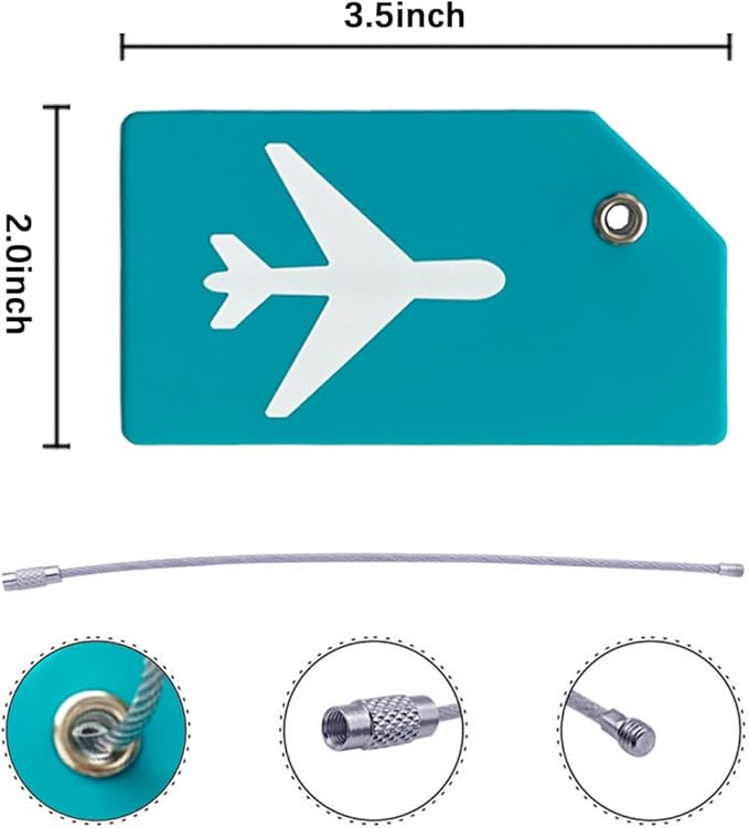 Silicone Luggage Tag with Name ID Card Perfect to Quickly Spot Luggage Suitcase