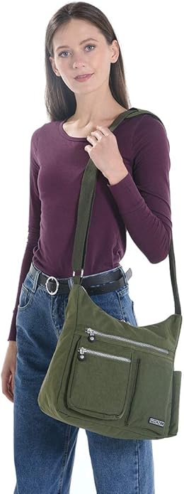 MHCNLL Crossbody Bag with Anti Theft RFID Pocket - Women Lightweight Water-Resistant Purse