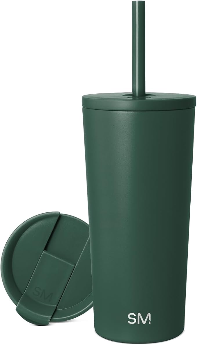 Simple Modern Classic Tumbler with Straw Lid | Insulated Iced Coffee Cup Reusable Stainless Steel Water Bottle Travel Mug | Gifts for Women Men Her Him | 20oz | Forest