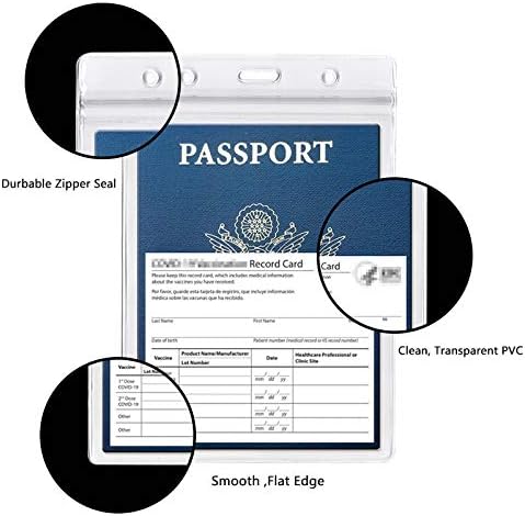 10PCS Passport Holder 4x6 Inch Extra Large ID Badge Holders PVC Card Holder Fill for Passports,Cash, Credit Card, Plane Ticket, Receipts.by CypesCrafts