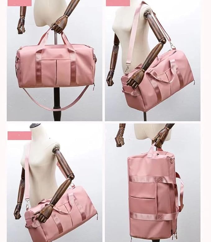 Men and Women's Travel Bag With Shoe Compartment Sports Tote Gym Bag Weekender Overnight Shoulder Bag