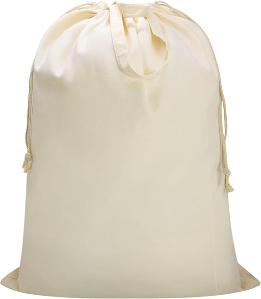 Canvas Laundry Bag with Handles & Drawstring Closure 30”Wx35"H, Thick Canvas Laundry Bag Large Heavy Duty Washable Dirty Clothes Travel Sack for Camp, College Dorm, Laundromat (1Pack)