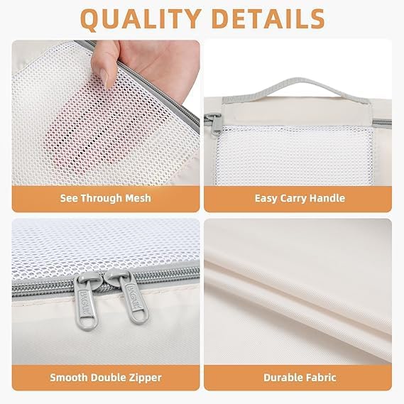 BAGAIL 6 Set/8 Set/10 Set Packing Cubes Various Sizes Packing Organizer for Travel Accessories Luggage Carry On Suitcase