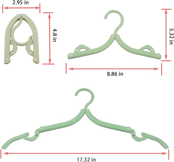 Portable Travel Hangers Travel Hangers Foldable for Suitcase Camping Cruise Ship Travel Accessory 10Pcs