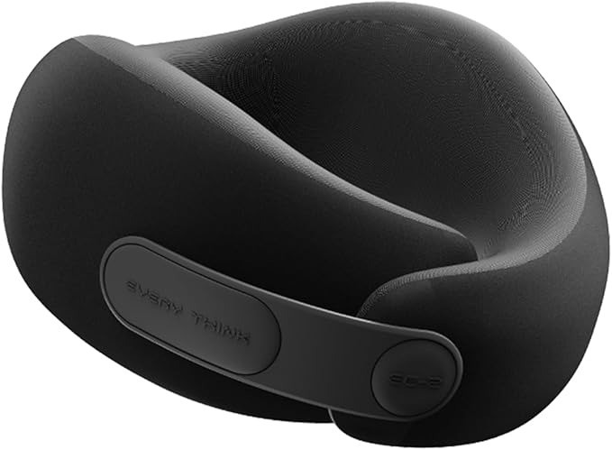360° Ergonomic Travel Pillow – Self-Storing Memory Foam Neck Pillow for Airplane, Car, and Home – Adjustable, Breathable, Ultra-Compact for Long Flights