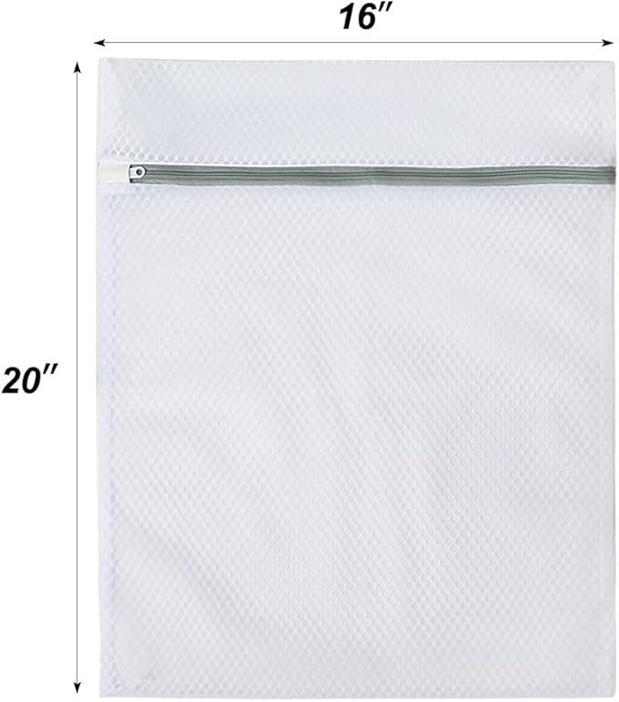 Vivifying Large Mesh Laundry Bags for Washing Machine, 3 Pack 20"x16" Honeycomb Mesh Zipper Wash Bags for Delicates, Sportswear, Underwear & Everyday Clothing, Reusable & Durable Laundry Organizer