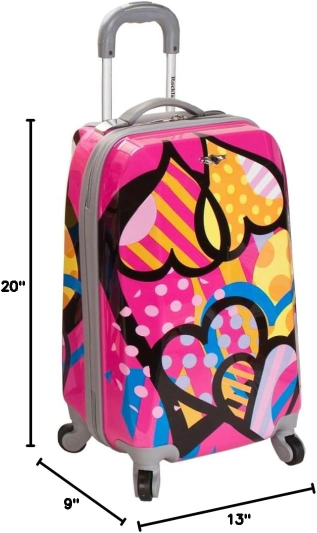 Rockland Vision Hardside Spinner Wheel Luggage, Love, Carry-On 20-Inch