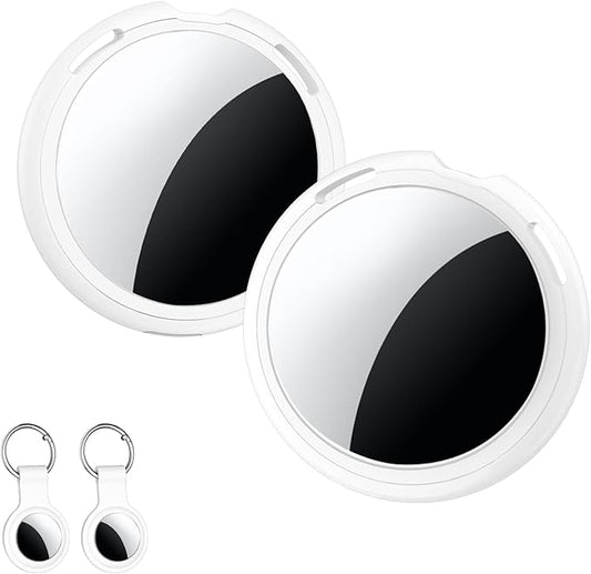 2 Pack Tracker Tags [Apple MFi Certified] Pair with Apple Find My (iOS Only) Bluetooth Air Smart Tags Key Finder Item Locator Waterproof Finder Worldwide Tracking for Pets Wallet Backpack Dogs Luggage