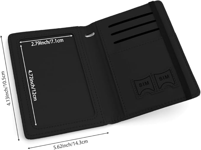 Passport Holder for Travel, Passport Holde Passport Cover Wallet Travel Passport Holders Must Haves for Women Men, PU Leather Passport Book Card Holder Case,Travelling Essentials, Black