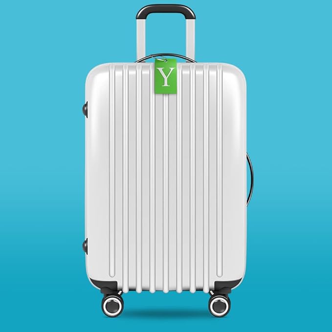 Shacke Luggage Tag Initial Fully Bendable Tag w/Stainless Steel Loop (Letter Y)