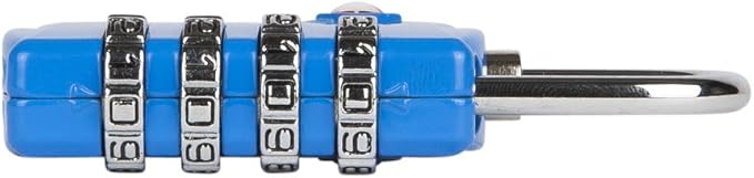 5 Pack TSA Luggage Locks with 4 Digit Combination – Heavy Duty Set Your Own Padlocks for Travel, Baggage, Suitcases & Backpacks - Blue