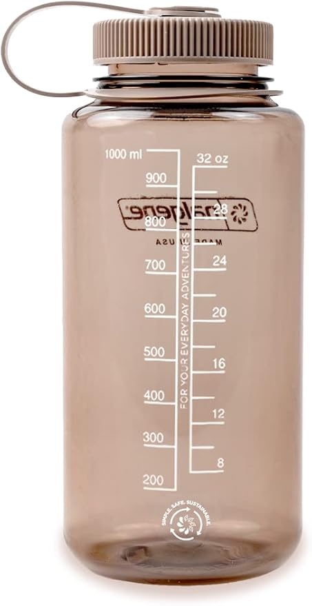 Nalgene 32 oz Wide Mouth Water Bottle | BPA-Free, Durable & Leak Proof, Lightweight Bottle for Hiking & Gym, Work & Travel