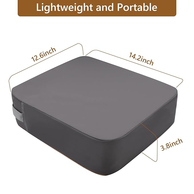 Booster Seat for Kitchen Chair - Toddler Non-Slip Portable Height Increasing Strong Support Seat Cushion PU Easy to Clean Detachable Washable Booster Seat for Dining Table