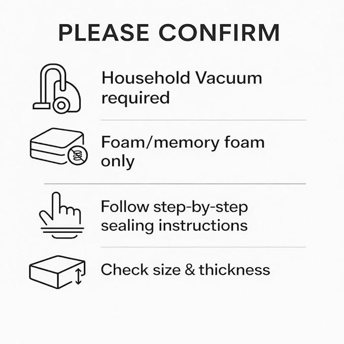 Memory Foam Mattress Vacuum Bag for Moving and Storage – Heavy Duty Compression Bag with Straps, Vacuum Bag for Memory Foam Mattress (Twin/Twin-XL)
