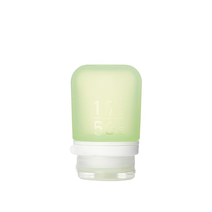 humangear GoToob+ (Small) | Refillable Silicone Travel Bottle | Locking Lid | Food-Safe Material | Green, Small (1.7 fl.oz; 53ml)