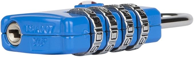 5 Pack TSA Luggage Locks with 4 Digit Combination – Heavy Duty Set Your Own Padlocks for Travel, Baggage, Suitcases & Backpacks - Blue