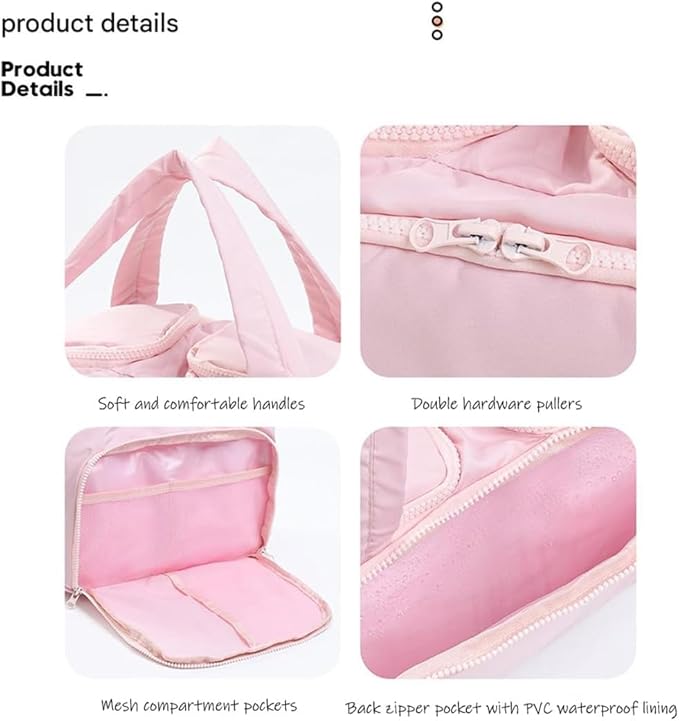 Toiletry Bag,Lightweight Travel Bag for Man and Women, Puffy Cosmetic Makeup Bag Organizer with Handle for Accessories,Essentials, Toiletries, Travel Small Bag (57hei)