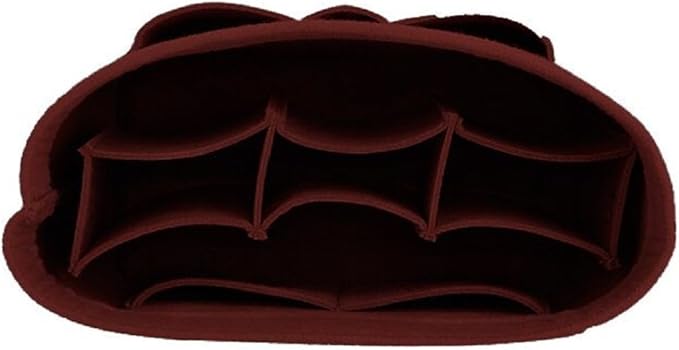 ZTUJO Purse Organizer Insert, Felt Bag Organizer For Handbag Purse Organizer,13 Colors, 6 Size (Small, Wine Red)