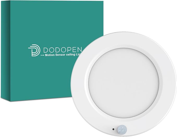 Motion Sensor Ceiling Light Hardwired, 7.5 Inch 3000K 4000K 6000K Selectable LED Flush Mount Ceiling Light Fixture with Timer, 15W Motion Sensor Light Indoor for Closet Hallway Laundry Stairs