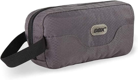GOX Travel Toiletry Bag for Men Small Toiletry Pouch Orange Dopp Kit Mens Nylon Shave Bag Boys Hanging Toiletry Travel Bag Mini(Grey)