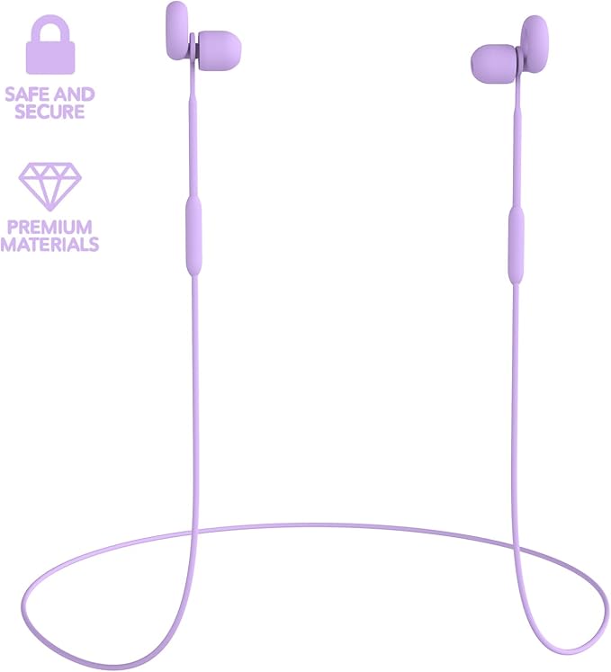 Earplug Lanyard [2 pcs] with Magnetic Tug-Resistant Safety Cord, Flexible Silicone Lanyard with Most Earplugs with Removable Tips Compatible(Light Purple)