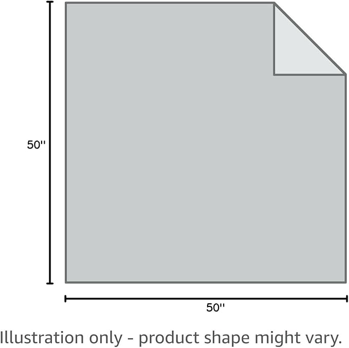 Cloudz Super Soft Jersey Airplane Travel Blanket for Your Flight, Car, Camping, Home or Comforting Warmth Anywhere! Large in Size at 50"x 50" and Includes a Bag! - Heather Grey