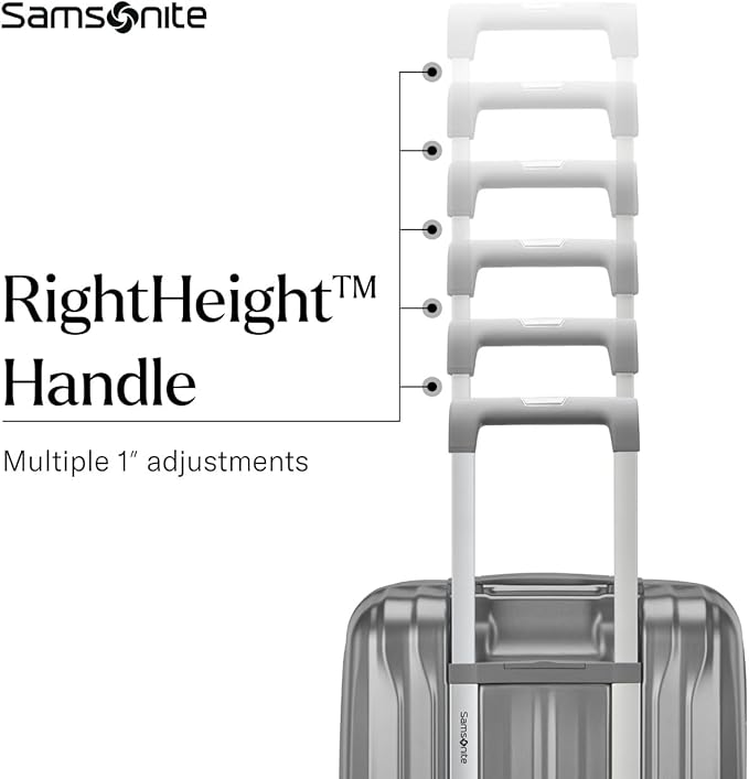 Samsonite UpLIFT Large Checked Hardside Luggage with Spinner Wheels - Airline-Approved, TSA Lock, Adjustable Handle System - Polycarbonate Hard Suitcase for Ultra Lightweight Travel - Silver Shimmer