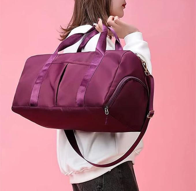 Men and Women's Travel Bag With Shoe Compartment Sports Tote Gym Bag Weekender Overnight Shoulder Bag