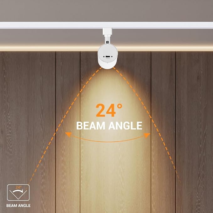 L Type LED Track Lighting Heads 5 Color, 10W White 6 Pack | Dimmable Track Light Heads, Kitchen Fixture Ceiling, 2700K 3000K 4000K 5000K 6000K Adjustable, Flicker Free CRI90+ 24° 800lm