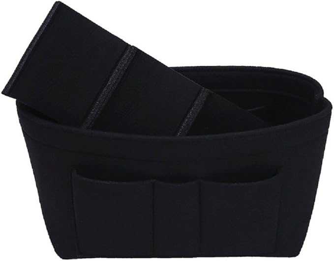 ZTUJO Purse Organizer Insert, Felt Bag Organizer For Handbag, 13 Colors, 6 Sizes (Large, Black)
