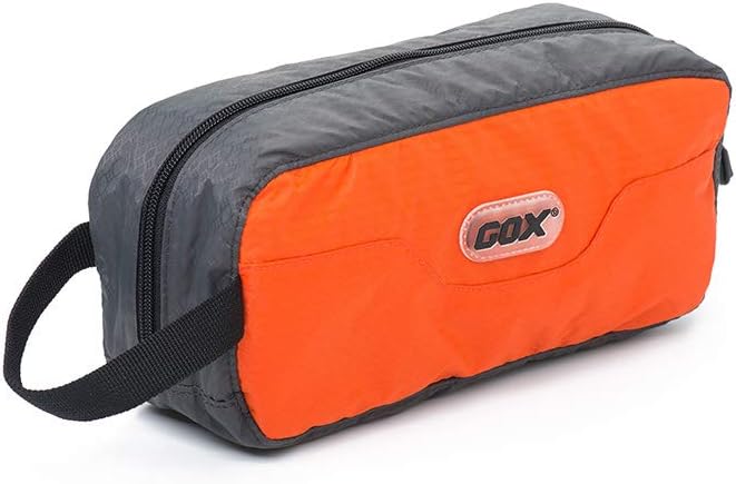 GOX Travel Small Toiletry Bag for Men Nylon Dopp Kit Medicine Bag Travel Organizer Pouch Shave Kits for Teens Toiletry Essentials Bathroom Compact (Orange, 9.8 * 4.3 * 3.3 Inches)