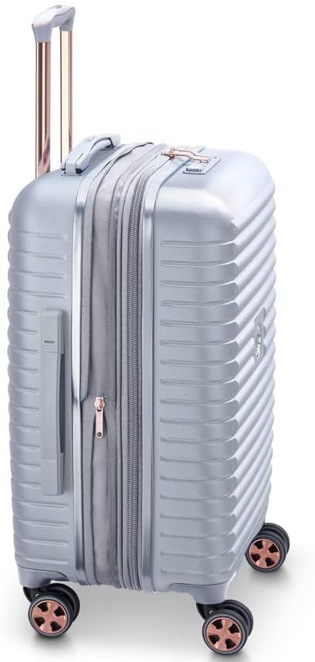 DELSEY PARIS Cruise 3.0 Hardside Expandable Luggage with Spinner Wheels, Platinum, Carry on 20 Inch