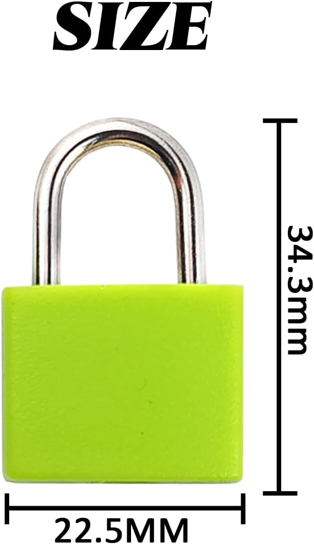 TIHOOD 10PCS Luggage Locks with Keys, Locker Lock Small Luggage Padlocks, Suitcase Locks Metal Keyed Padlock for School Gym