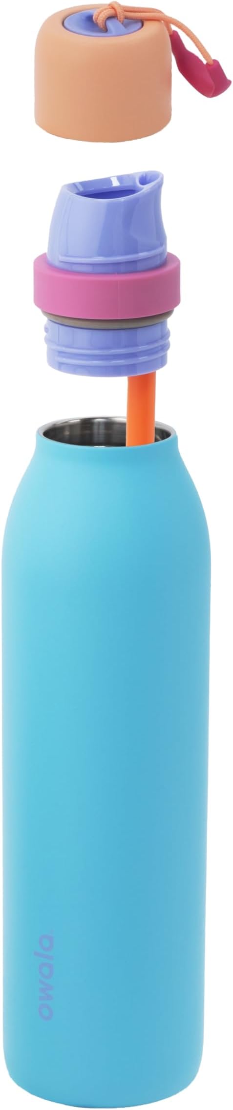 Owala FreeSip Twist Insulated Stainless Steel Water Bottle with Straw for Sports and Travel, BPA-Free, 24-oz, In Bloom