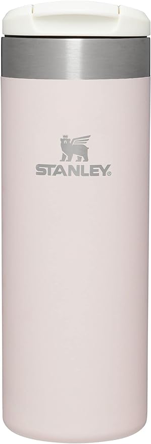 Stanley AeroLight Transit Bottle 16 oz | Locking Drink Through Lid | Leak Resistant Water Bottle or Coffee Travel Mug | Lightweight Insulated Stainless Steel | BPA-Free | Rose Quartz Glimmer