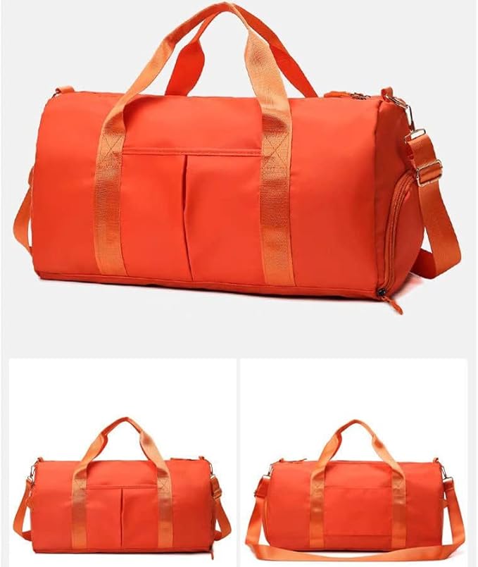 Men and Women's Travel Bag With Shoe Compartment Sports Tote Gym Bag Weekender Overnight Shoulder Bag