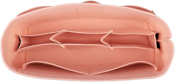 ZTUJO Purse Organizer Insert, Felt Bag Organizer For Handbag Purse Organizer,13 Colors, 6 Size (Slender Large, Brush Pink)