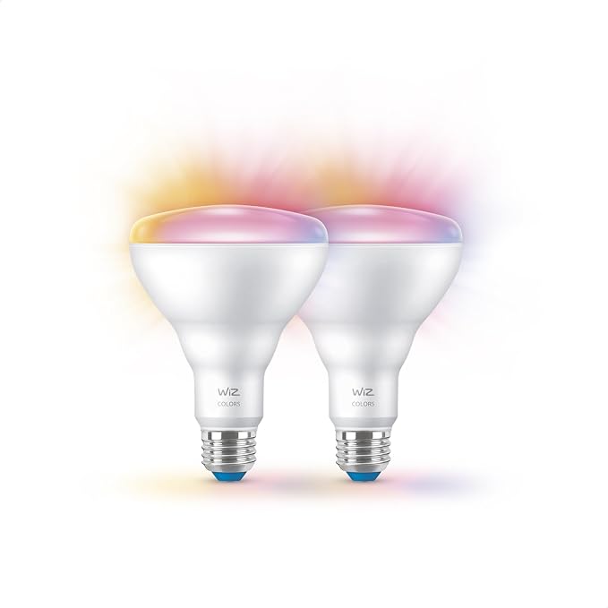 WiZ Connected 65W BR30 LED Smart Light Bulbs - 4 Pack - Connects to Your Wi-Fi - E26 Smart Bulb - Control with Voice or App + Activate with Motion - Matter Compatible