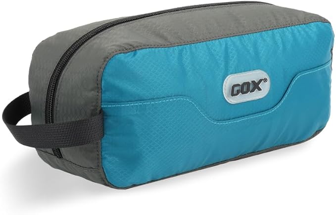 GOX Travel Small Toiletry Bag for Men Nylon Dopp Kit Medicine Bag Travel Organizer Pouch Shave Kits for Teens Toiletry Essentials Bathroom Compact Peacock 9.8 * 4.3 * 3.3 Inches