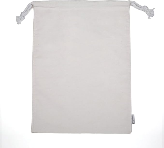 100% Cotton Canvas Travel Laundry Bag, 2-Pack