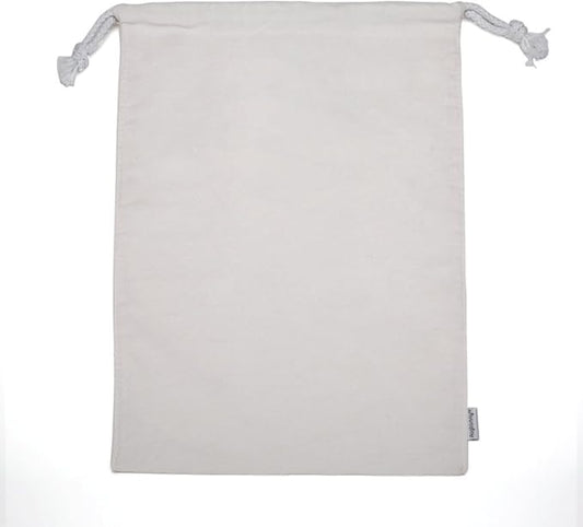 100% Cotton Canvas Travel Laundry Bag, 2-Pack