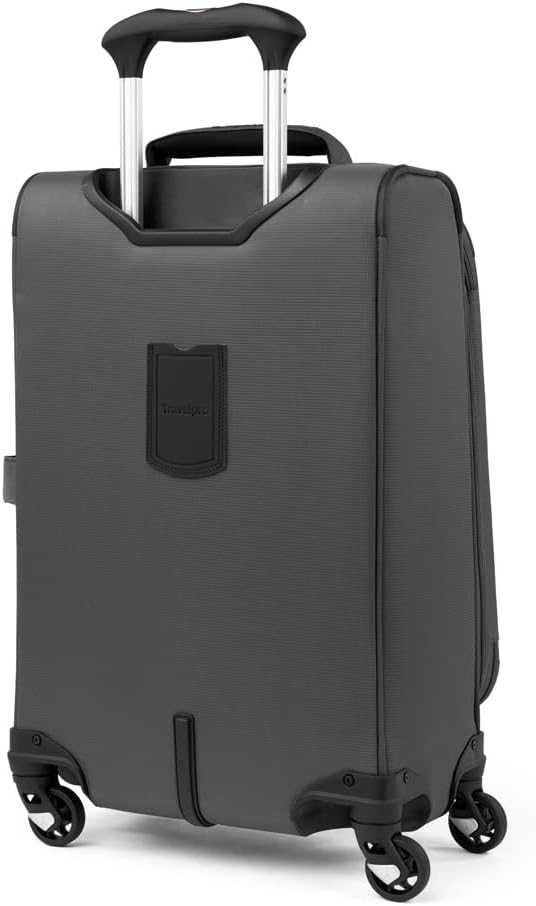 Travelpro Maxlite 5 Softside Expandable Luggage with 4 Spinner Wheels, Lightweight Suitcase, Men and Women, Shadow Grey, Carry-on 21-Inch