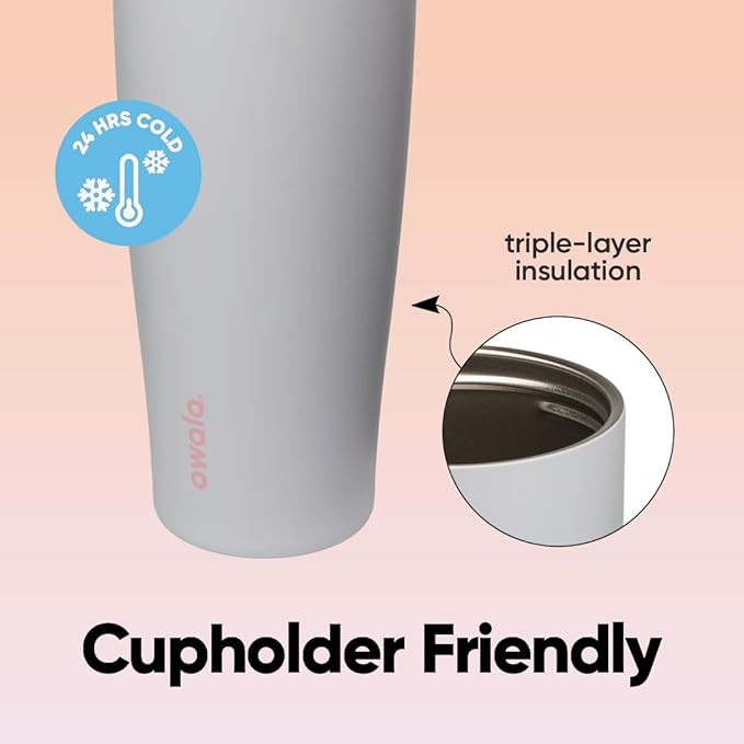 Owala FreeSip Tumbler - Stainless Steel - 40-oz. - Mint/Purple Beach House