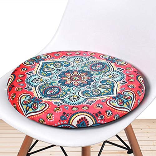 Sigmat Memory Foam Seat Cushion Anti-Slip Soft Round Stool Cushion Chair Pad 15 Inch Floral