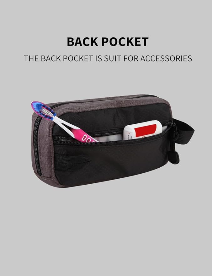 GOX Travel Toiletry Bag Dopp Kit Case for Men Multifunction Packing Organizer Pouch(Black)